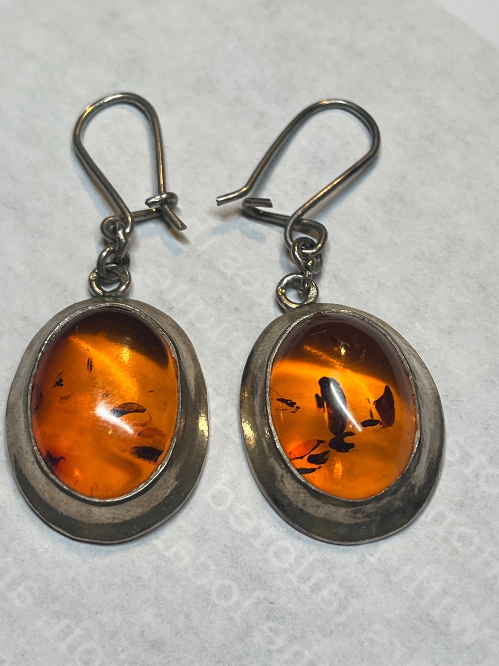 Amber Oval Drop Earrings - Women Jewelry